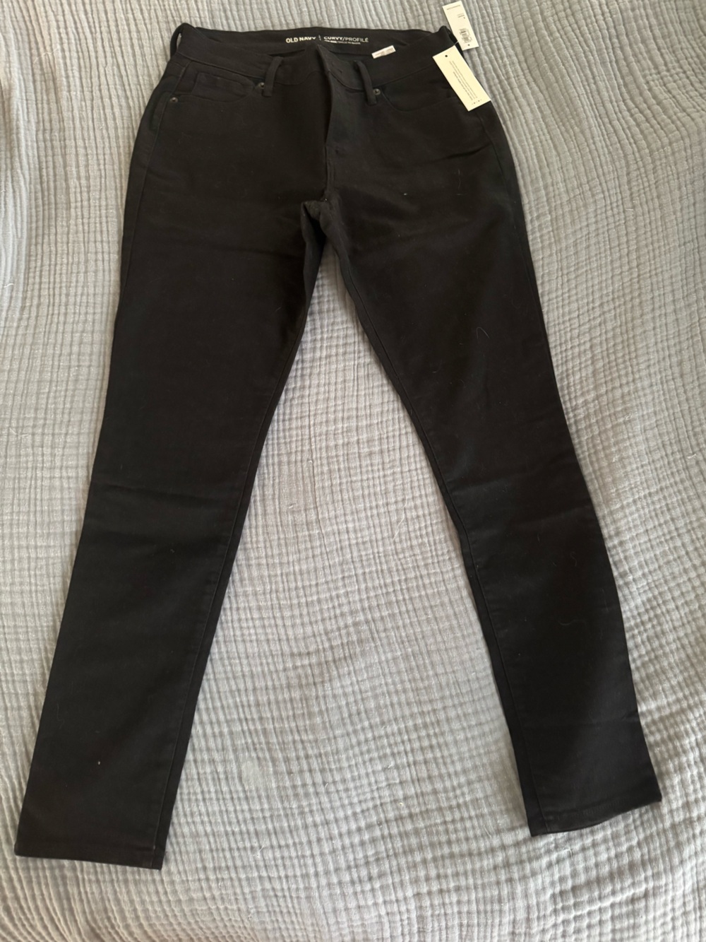 NWT Old Navy Curvy Profile Mid-Rise Black Jeans Stretch size 2 short